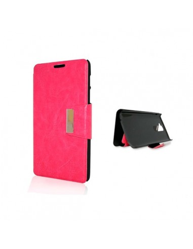 Funda libro soporte BQ Aquaris 4 rosa