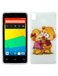 Carcasa TPU BQ Aquaris E4,5 diseño Ositos
