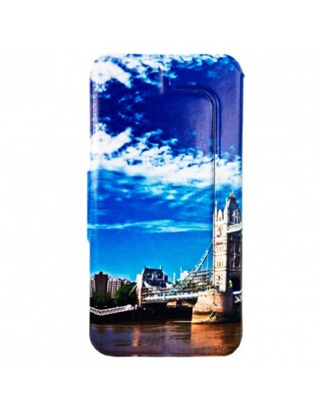 FUNDA LIBRO SILICONA UNIVERSAL SOPORTE DISEÑO 5,1" - 5,3" LONDON BRIDGE