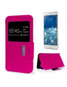 Funda libro soporte TPU Samsung Galaxy Note Edge (N915) rosa