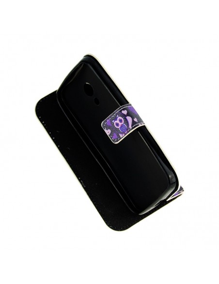 FUNDA LIBRO TPU DISEÑO MOTOROLA MOTO G (2014) BUHO CORAZONES