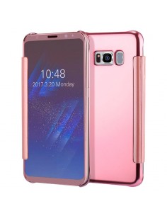 Funda libro soporte Samsung G950 Galaxy S8 Clear View rosa