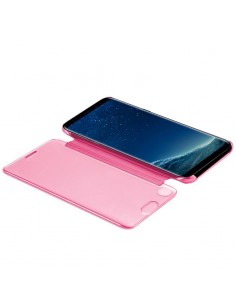 Funda libro soporte Samsung G950 Galaxy S8 Clear View rosa 2