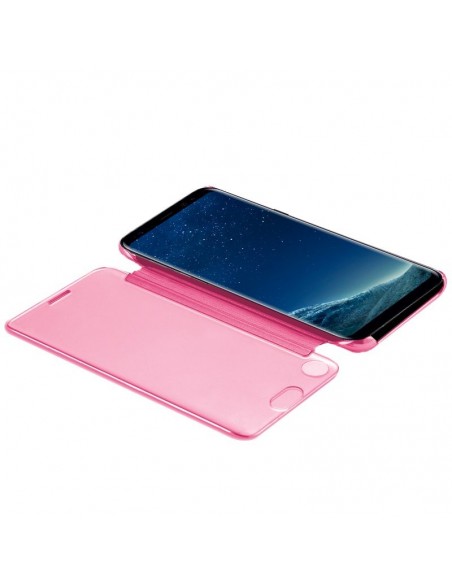 Funda libro soporte Samsung G950 Galaxy S8 Clear View rosa
