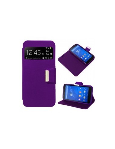 Funda libro soporte TPU Sony Xperia E4G morada