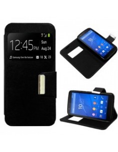 Funda libro soporte TPU Sony Xperia E4G negra