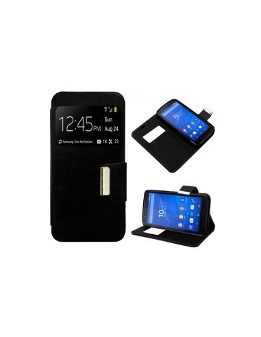 Funda libro soporte TPU Sony Xperia E4G negra