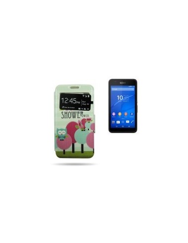 Funda libro soporte Sony Xperia E4G diseño Baby Shower