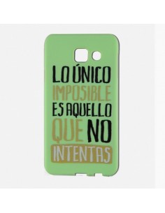 Carcasa TPU Samsung A310 Galaxy A3 (2016) diseño Frases Imposible Verde