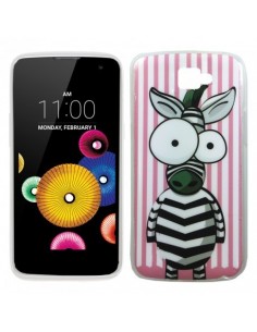 FUNDA TPU DISEÑO LG K4 ZEBRA ROSA