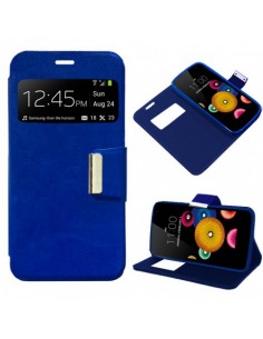 Funda libro soporte TPU LG K4 azul