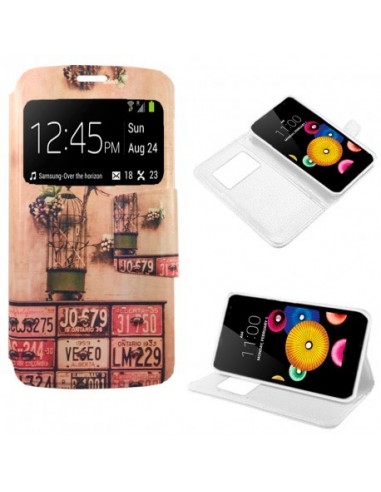 FUNDA LIBRO TPU DISEÑO LG K4 MATRICULAS