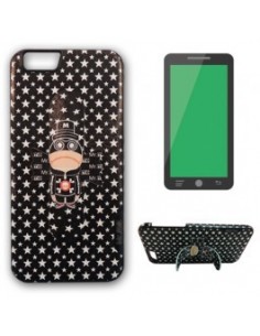 Carcasa soporte iPhone 6 Plus / 6s Plus diseño Mr. Me negra