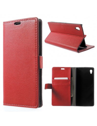 Funda libro cartera HTC Butterfly X920e roja
