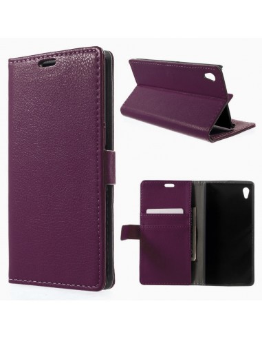 Funda libro cartera HTC Butterfly X920e morada