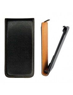 Funda tapa piel Sony Xperia Miro negra