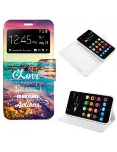 Funda libro soporte TPU ZTE Blade V7 diseño Beach
