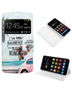 FUNDA LIBRO TPU DISEÑO ZTE V7 CAR