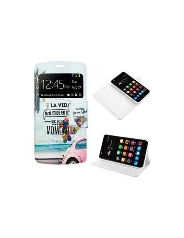 FUNDA LIBRO TPU DISEÑO ZTE V7 CAR