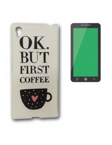 Carcasa TPU BQ Aquaris M5 diseño Coffee