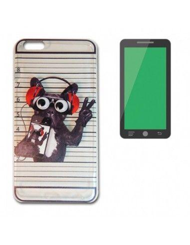 Carcasa TPU 3D BQ Aquaris M4.5 / A4.5 diseño Perro Ojos Cascos