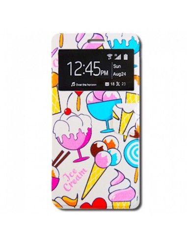 FUNDA LIBRO TPU DISEÑO ALCATEL POP 4 PLUS (5,5") ICE