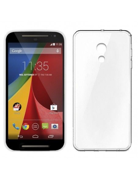 Funda gel TPU ola Motorola Moto G 2ª Generación (2014) transparente