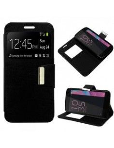 FUNDA LIBRO TPU SONY XPERIA E5 NEGRA