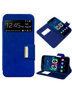 Funda libro soporte TPU Wiko Fever azul