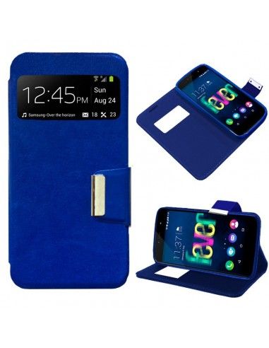 Funda libro soporte TPU Wiko Fever azul