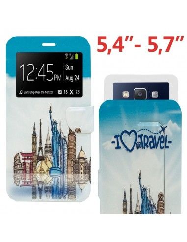 FUNDA LIBRO SILICONA UNIVERSAL DISEÑO SOPORTE 5,4" - 5,7" TRAVEL