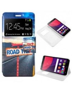 Funda libro soporte TPU Alcatel Pixi 4 (5) 4G / Vdf. Smart 7 Turbo diseño Road