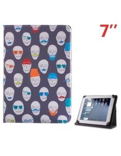 Funda soporte universal tablets 7'' pulgadas diseño Calaveras