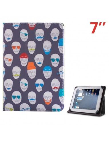 Funda soporte universal tablets 7'' pulgadas diseño Calaveras
