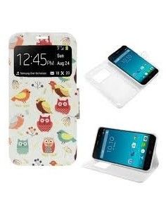 Funda libro soporte TPU ZTE V6 diseño buhos