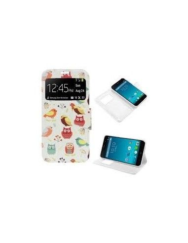 Funda libro soporte TPU ZTE V6 diseño buhos