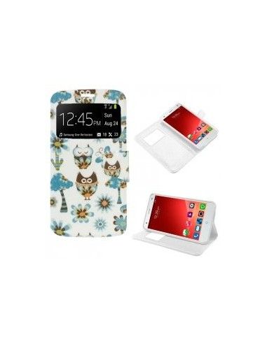 Funda libro soporte TPU ZTE Blade S6 diseño Búhos