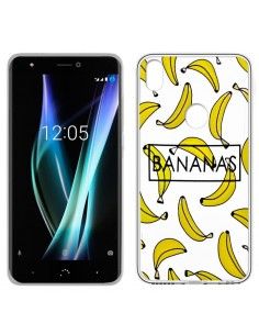 Carcasa TPU transparente BQ Aquaris X / X Pro diseño Bananas