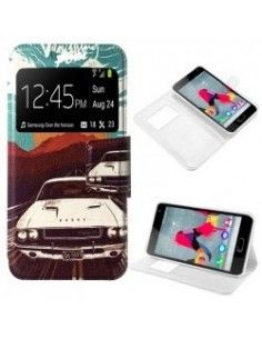 Funda libro soporte TPU Wiko U Feel Lite diseño Car