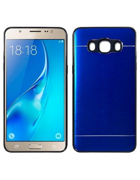 Carcasa aluminio cama TPU Samsung J510 Galaxy J5 (2016) azul