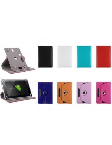 Funda soporte giratorio universal tablets 9'' pulgadas polipiel negra