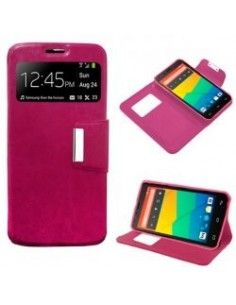 Funda libro soporte TPU BQ Aquaris E4,5 rosa