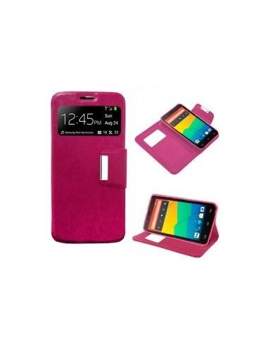 Funda libro soporte TPU BQ Aquaris E4,5 rosa