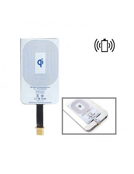 Dock Adaptador Conector Lighting iPhone 5 / 5s / 6 / 7 / 7 Plus Cargador Inalámbrico Qi