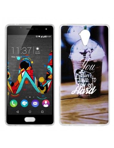 Carcasa TPU Wiko U Feel diseño Coffee