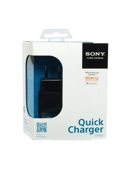 CARGADOR DIRECTO SONY EP881 + CABLE DATOS MICRO USB NEGRO
