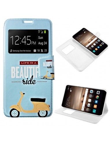 Funda libro soporte TPU Huawei Mate 9 diseño Moto