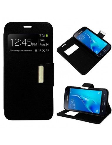 Funda libro soporte TPU Samsung J105 Galaxy J1 Mini negra