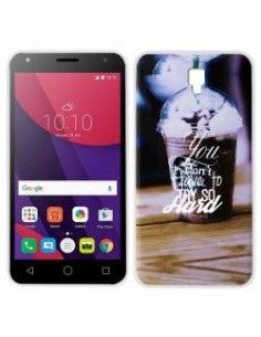 Carcasa TPU Alcatel Pixi 4 (5) 3G diseño Coffee