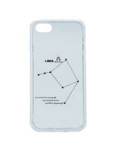 Carcasa TPU reforzado iPhone 7 / 8 / SE (2020) transparente mate diseño Zodiaco Libra
